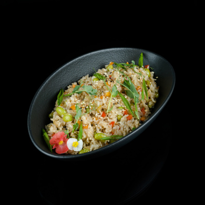 фото Чесночный рис с овощами